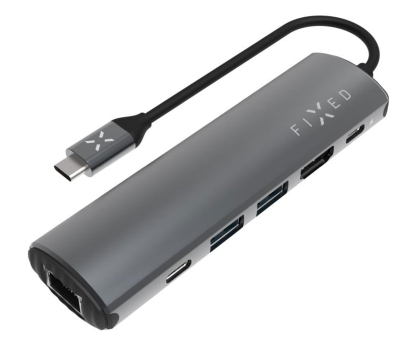 Hub USB FIXED HUB Pro 6w1 2xUSB-C, 2xUSB-A, HDMI, RJ45